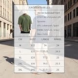 LAOARA Męska koszulka Oversize Koszulka z krótkim rękawem Sport Okrągły dekolt Siłownia Lekkie letnie T-shirty M-3XL, Ciemna zieleń, L