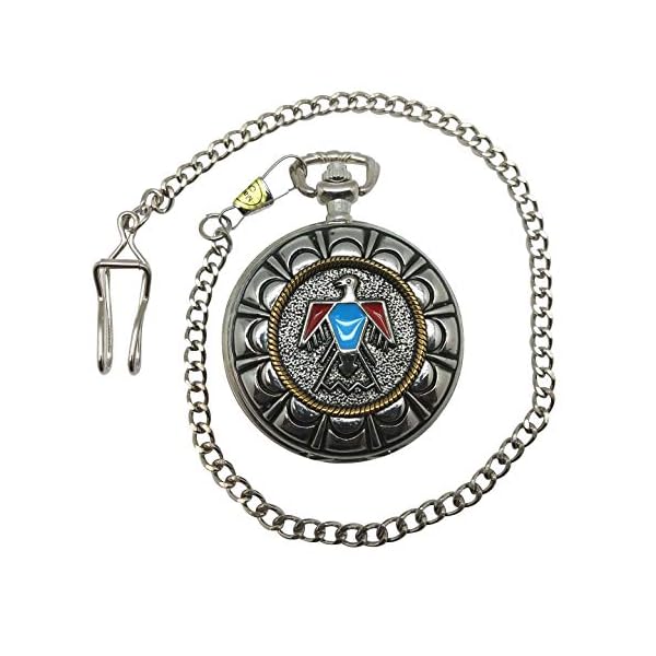 Heartland GreatDeals Native American Indian Pocket Watch & Chain The