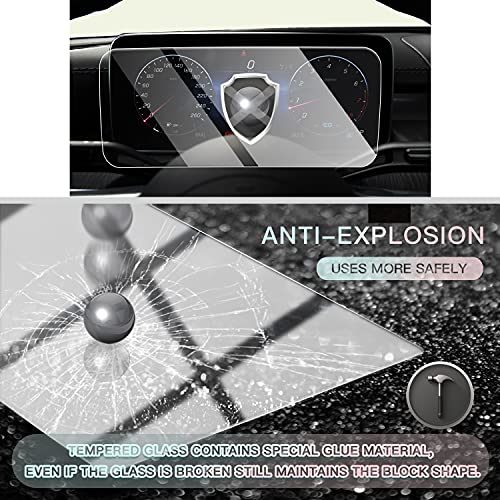 CDEFG Mercedes C-Class W206 GLC X254 2021-2023 2024 Car Navigation Protective Film Tempered Glass 9H Scratch-Resistant 12.3 Inch GPS Transparent Screen Protector Film Accessories (Dash Board) - Image 3