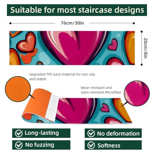 Tapis d'escalier antidérapants réutilisables haute performance de 20x76cm - 5