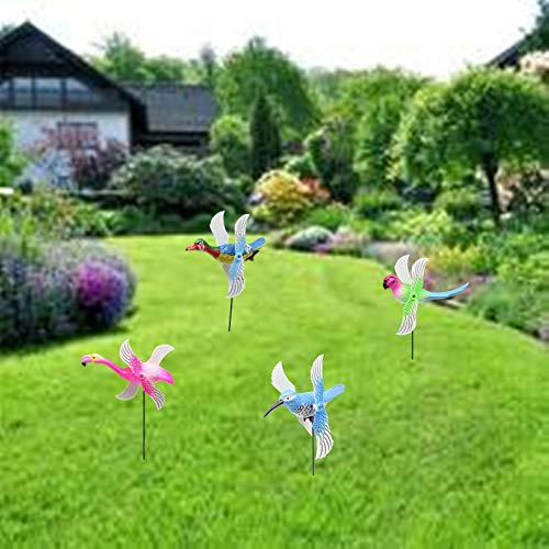 Cute Reindeer Wind Spinner - Wooden Animal Windmill Garden Decor For Yard & Patio