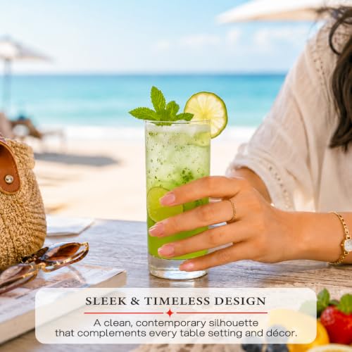 Image of CELLO San Oasis Rocks Glass Set of 6 Pcs 290ml Transparent | Freezer & Fridge Safe Leadfree Dishwasher Safe Toughened Crystal Clear Glasses Set For Drinking Water Juice Milk Cocktail Mocktail Coldrink