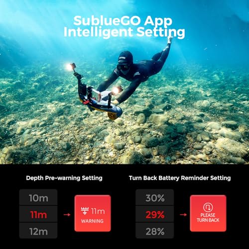 Image of sublue Navbow Navbow Plus Smart Professional Underwater Scooter Dual Motors with Camera Mount 3 Gear Speed 4.47mph 60 Mins 131ft Pool Diving Snorkeling Water Scooter for Adults