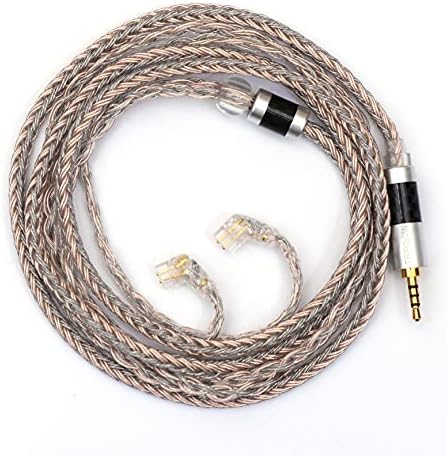 Linsoul Tripowin Zonie 16 Core Silver Plated Cable SPC Earphone Cable forKZ ZS10 PRO, ZSX, ZSN Pro, ZS10 Pro NF2u, Recessed 2pin IEMs (Recessed 2pin, 3.5mm, Gold)