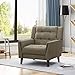 Christopher Knight Home Evelyn Mid Century Modern Fabric Arm Chair, Mocha, Walnut 31D x 30W x 32H in