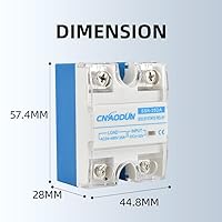 Vista 6 de Relé de Estado Sólido SSR-25DA con Disipador de Calor DC a AC 25A Entrada 3-32VDC a Salida 24-480VAC Monofásico