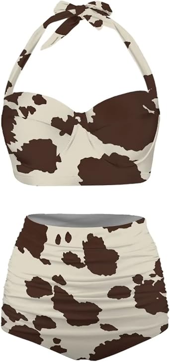 Belidome Bikini Sets for Women High Waisted 2 Piece Bathing Suit Halter Swimwear Sexy Soft Comfy