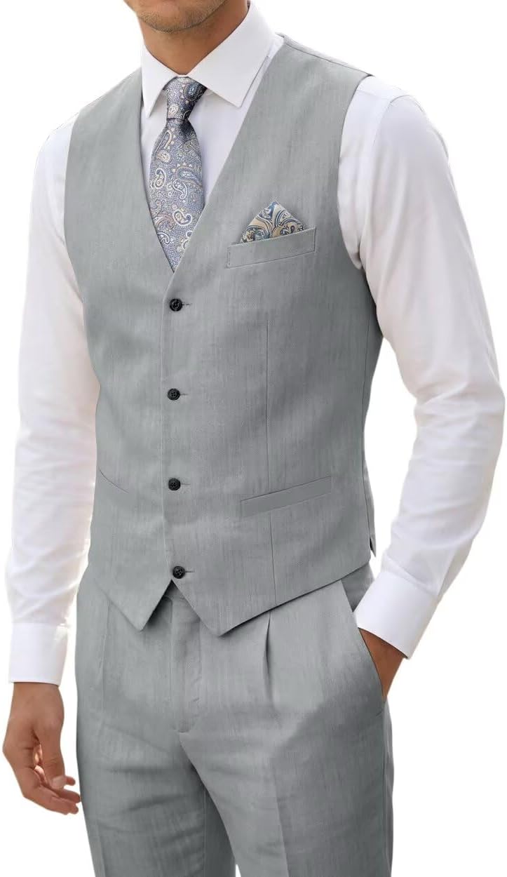 High-End Suits Linen Suits for Men Beach Summer Wedding