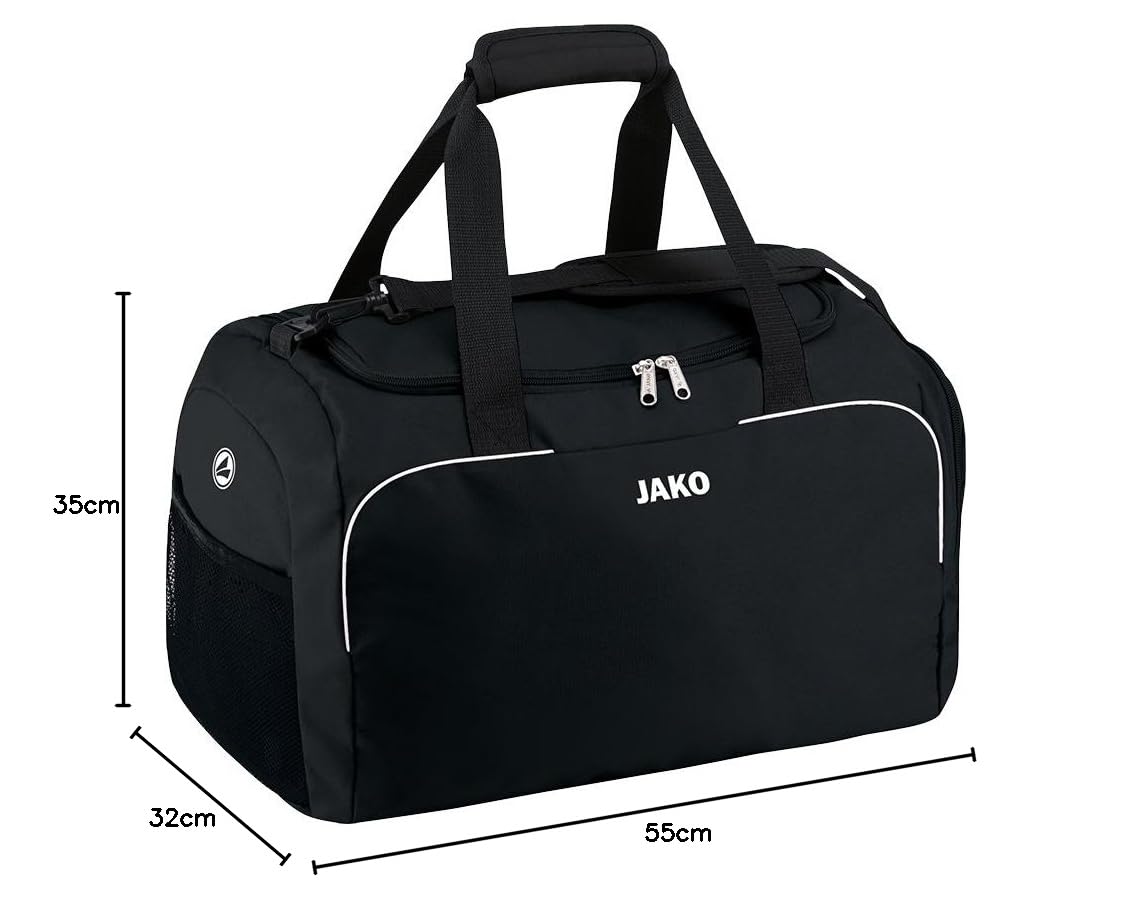 JAKO Unisex Sporttasche Classico, schwarz, 3