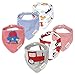 6 Pezzi Bavaglino Bambino Neonato Bandana Assorbente Bambini Bavaglini Morbido in Cotone Regolabile con Bottoni a Pressione 0-3 anni