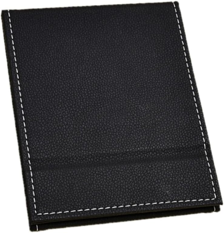 VALICLUD PU Desktop Mirror Foldable Makeup Mirror Black Portable