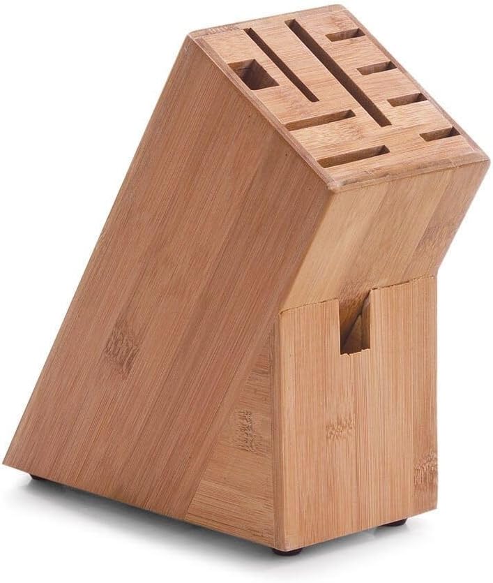 Zeller Knife Block 19x9x21 cm Out of Bamboo, Multi-Colour
