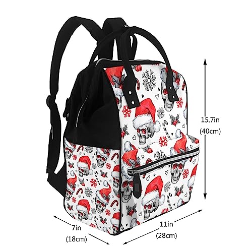 Sac à dos portable tête de mort flocons multicolore taille unique - 2