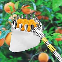 Fruit Picker Pole with Bag, Fruit Harvest Fruit Collector with Extendable Telescopic Pole and Non-Slip Handle Labor Saving Gardening Farm Picking Device Tools,6.8 ft