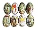 JANIUS Set of 8 Pieces Painted Eggshell Style tin Box for Easter