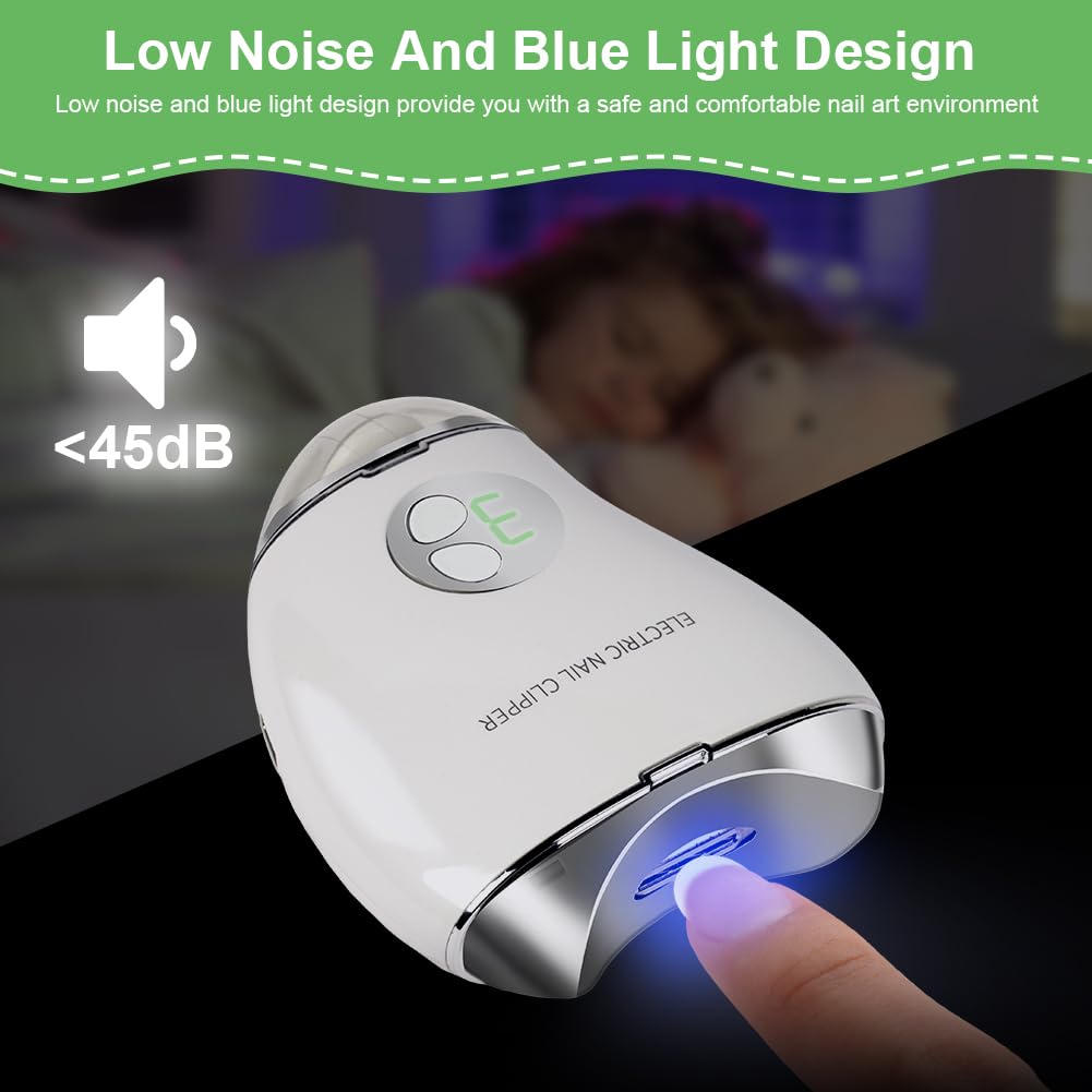 LOPHE Coupe-ongles électrique 2 en 1 pour bébé - Vitesse réglable - Lime à ongles électrique pour bébé et adulte - Silencieux et sûr