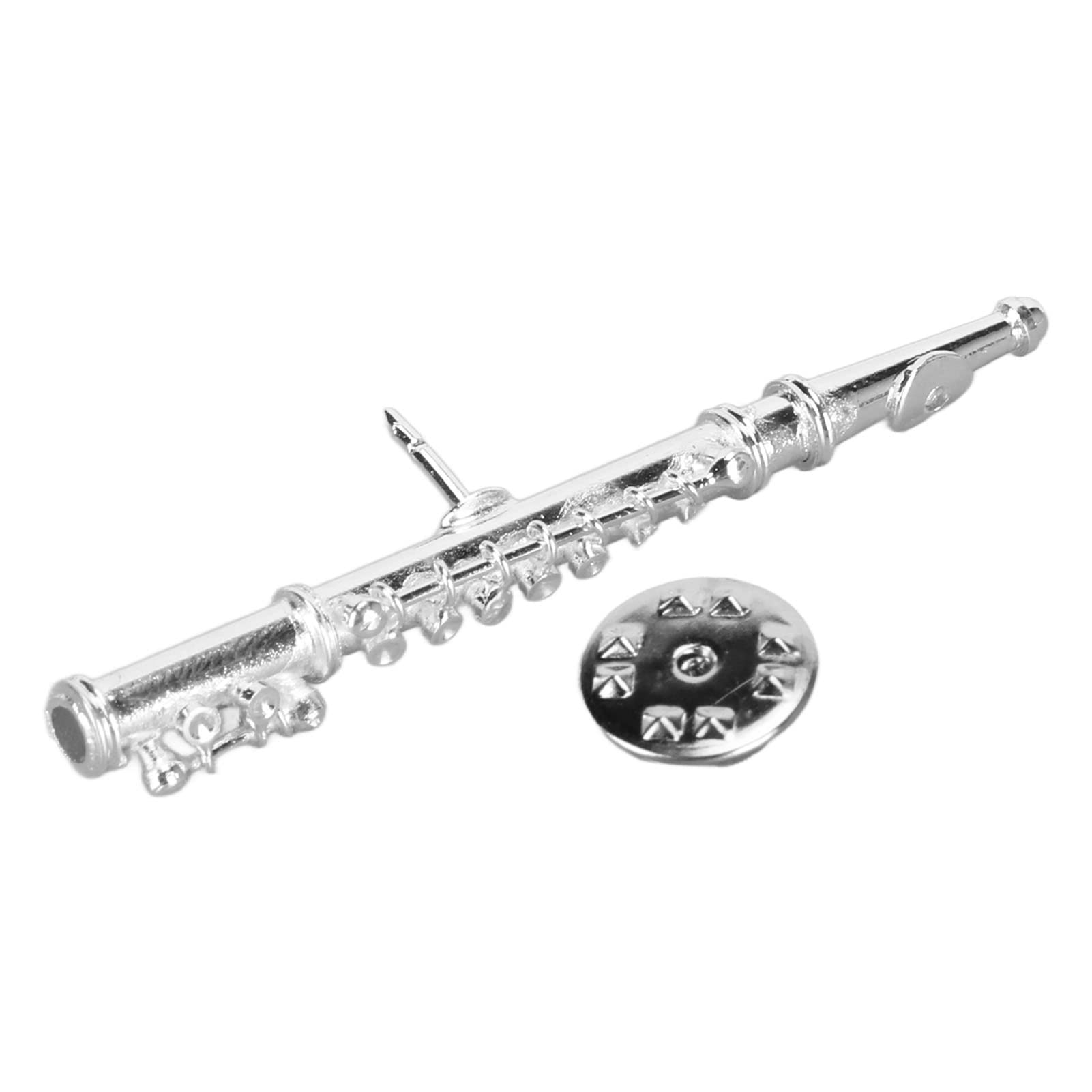 Musikinstrument Brosche, Flöte Brosche Pin, dekorative Brosche Pin, Silber Flöte Brosche Miniatur für Graduierung