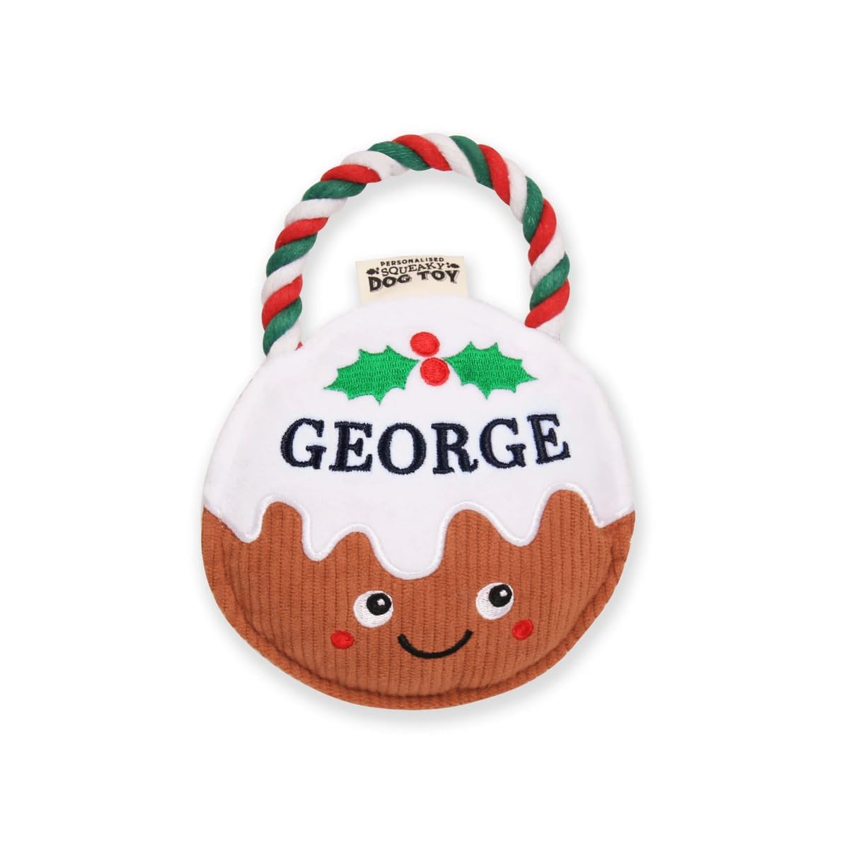 History & Heraldry Personalised Christmas Pudding Dog Toy (George) — image 1