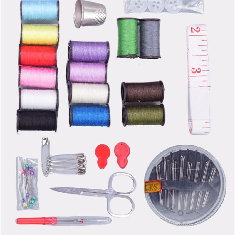 Colorful Cotton Thread Sewing Kit Portable Oxford Cloth Mending Box for Going Out