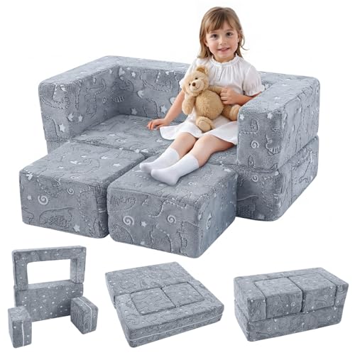 Glow Dinosaur Foam Play Couch for Kids