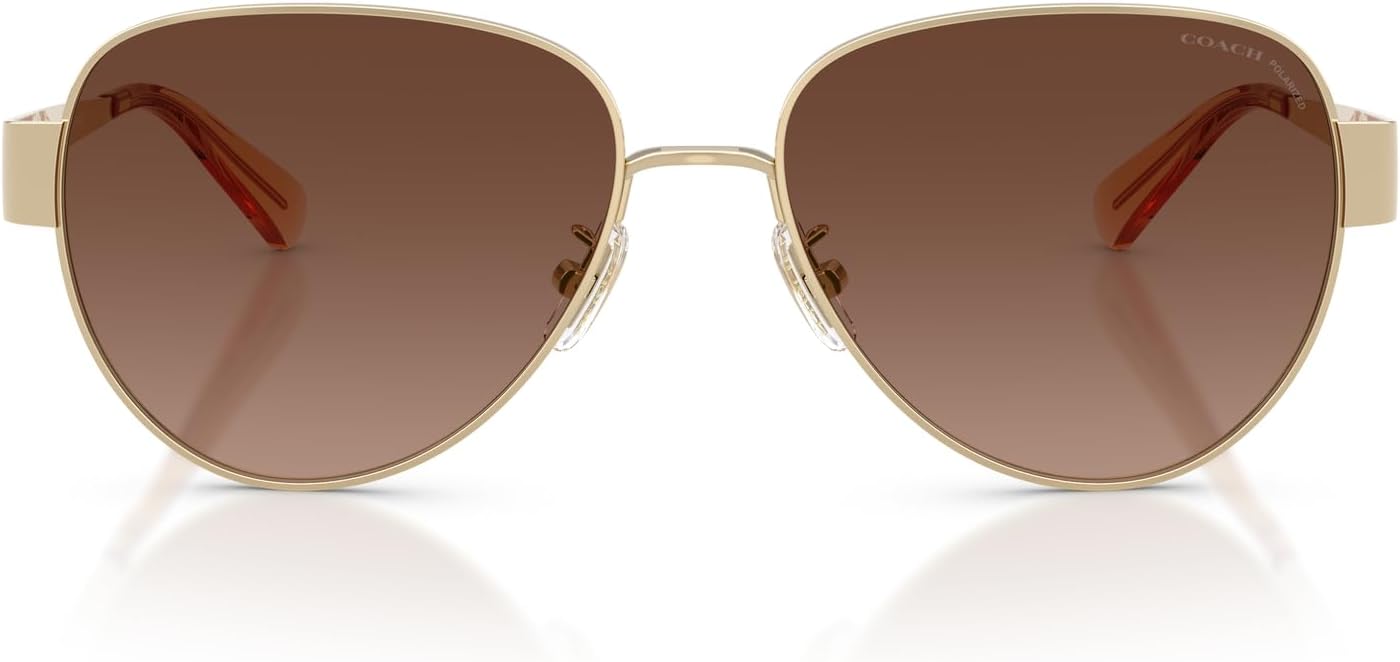 Coach womens Hc7186 Aviator Sunglasses