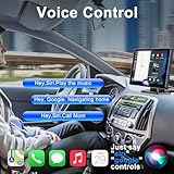 9 Inch Wireless Car Play Screen for Apple Carplay & Android Auto, Car Tablet Pro Max with Mirror Link,Protable Car Touch Screen with GPS Navigation,Voice Control,Bluetooth,AUX (No reverse camera) - Image 3