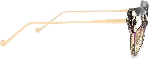 Miniatura 8 de VOOGLAM Gafas de gran tamaño con diseño de ojo de gato sin receta para mujer, luz azul y bloqueo UV400, marcos elegantes TR90 para