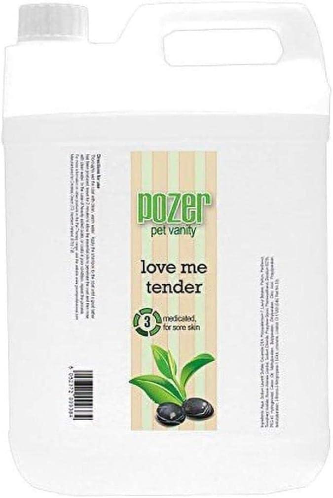 Pozer by Groom Professional Love Me Tender Dog Shampoo 4 Litre | Tea Tree Shampoo | Dog Shampoo for Itchy Skin