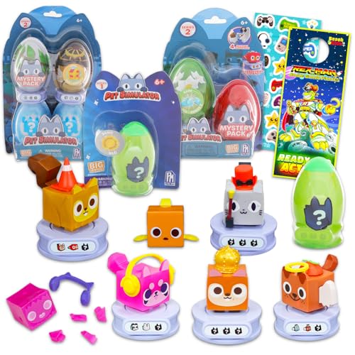 Roblox Pet Simulator Blind Bag Mini Figure Set - 7 Pack Series 2 Mystery Toy Bundle of Random Collectible Pets with a 3 DLC Codes | Party Favors