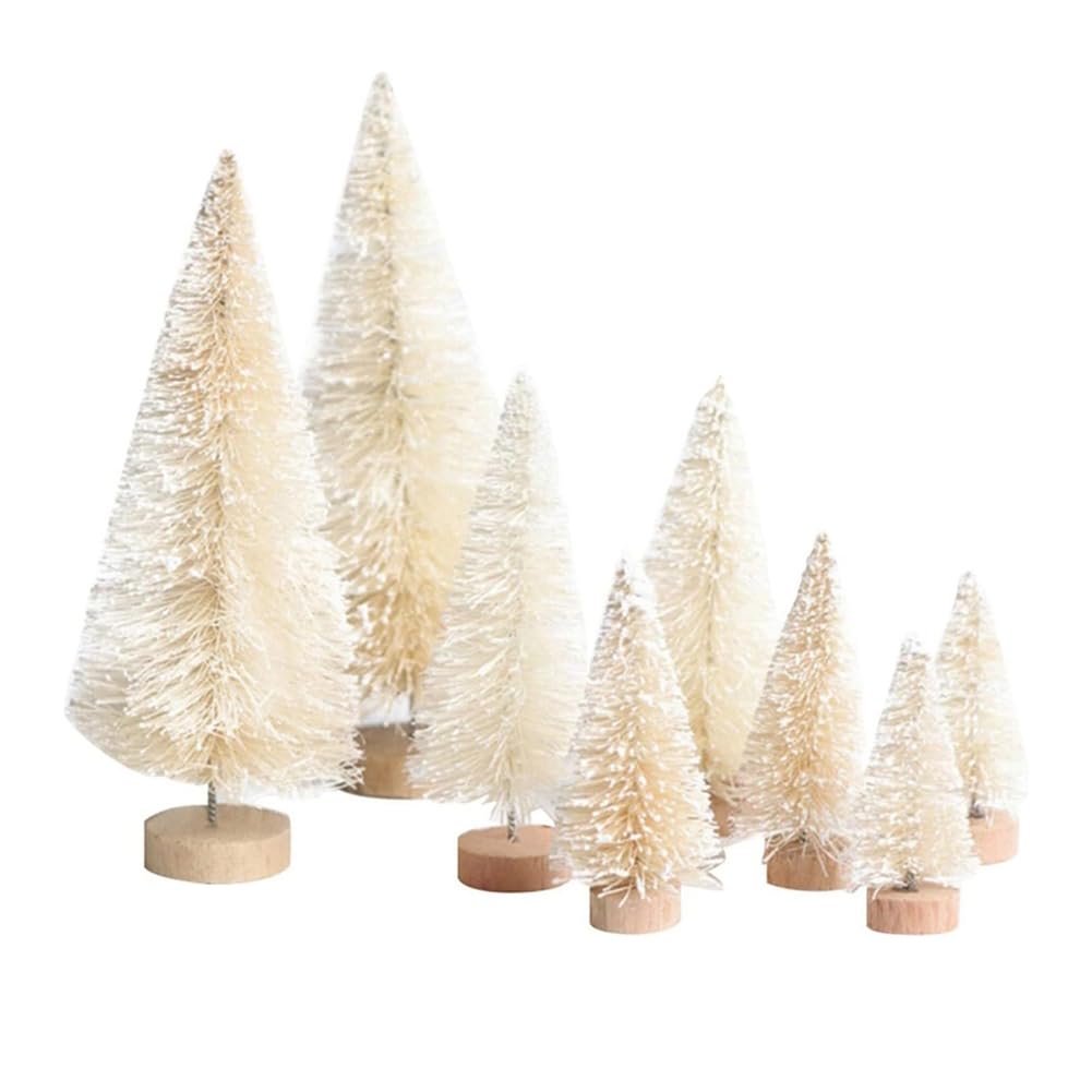 CTRLZS Bottle Brush Trees Christmas Table Decorations Artificial Miniature Christmas Trees Desktop Ornaments