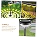 POPETPOP Led Solar Garden Stake Lamp No Tools Needed Abs Material Outdoor Decor Light Pathway Lights