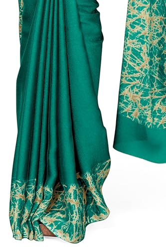 Image of MIRCHI FASHION Women Saree Abstract Print Chiffon | Breathable Lightweight Casual Sari for Regular Use and Office with Unstitched Blouse (Available in 25 Colors)