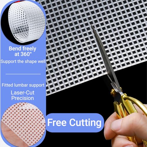Image of 6 Pcs Plastic Canvas Sheets, 10.5x13.5In 7 Count Eye Mesh for Mask Cross Stitch, Rustproof Plastic Mesh Sheet Aquarium Dividers & DIY Crafts | Pre-Cut Smooth-Edged Needlepoint Canvas