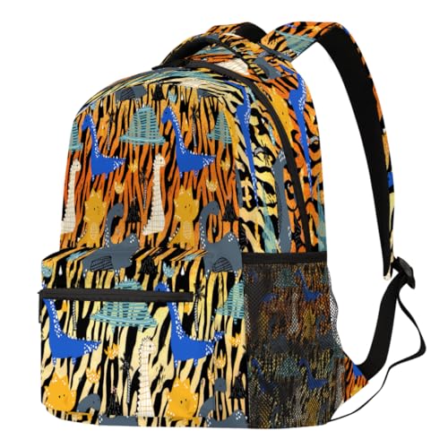 Sac à dos coloré Dinosa Large pour ordinateur portable et randonnée