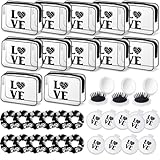 Yungyan 36 Pcs Volleyball Gifts 12 Volleyball Makeup Bag for Women Party Favors Team Gifts with 12 Sport Hair Scrunchies 12 Round Portable Folding Brush