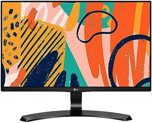 LG 22" (55CM) 22MP68VQ Full HD IPS Monitor LCD (1920 X 1080 Pixels), 3 Side Borderless with VGA, HDMI, DVI, Audio Out Ports - 22MP68VQ (Black)
