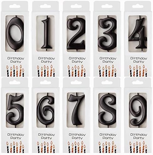 PHD CAKE 10-Count 0-9 Black Number Birthday Candles, Number One Birthday, Black Number Candles, Party Celebration, Baby Showers