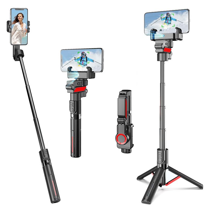 Amazon.co.jp: LUVVIE AIジンバルスタビライザー,360°回転機能付き4