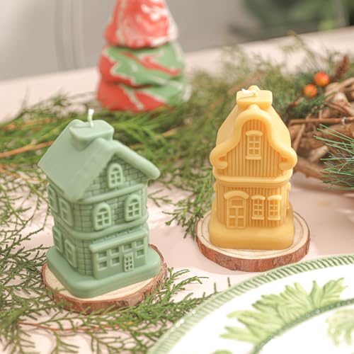BOOWAN NICOLE Sweet Dwelling Home Candle Silicone Molds for Candle Making Silicone Candle Molds for Home Garden Decoration (LZ0657-1)