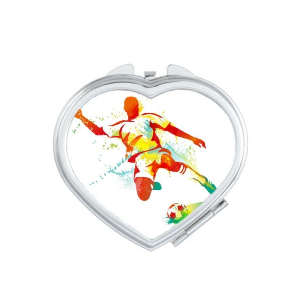 Miroir compact football bleu pour corriger votre maquillage partout