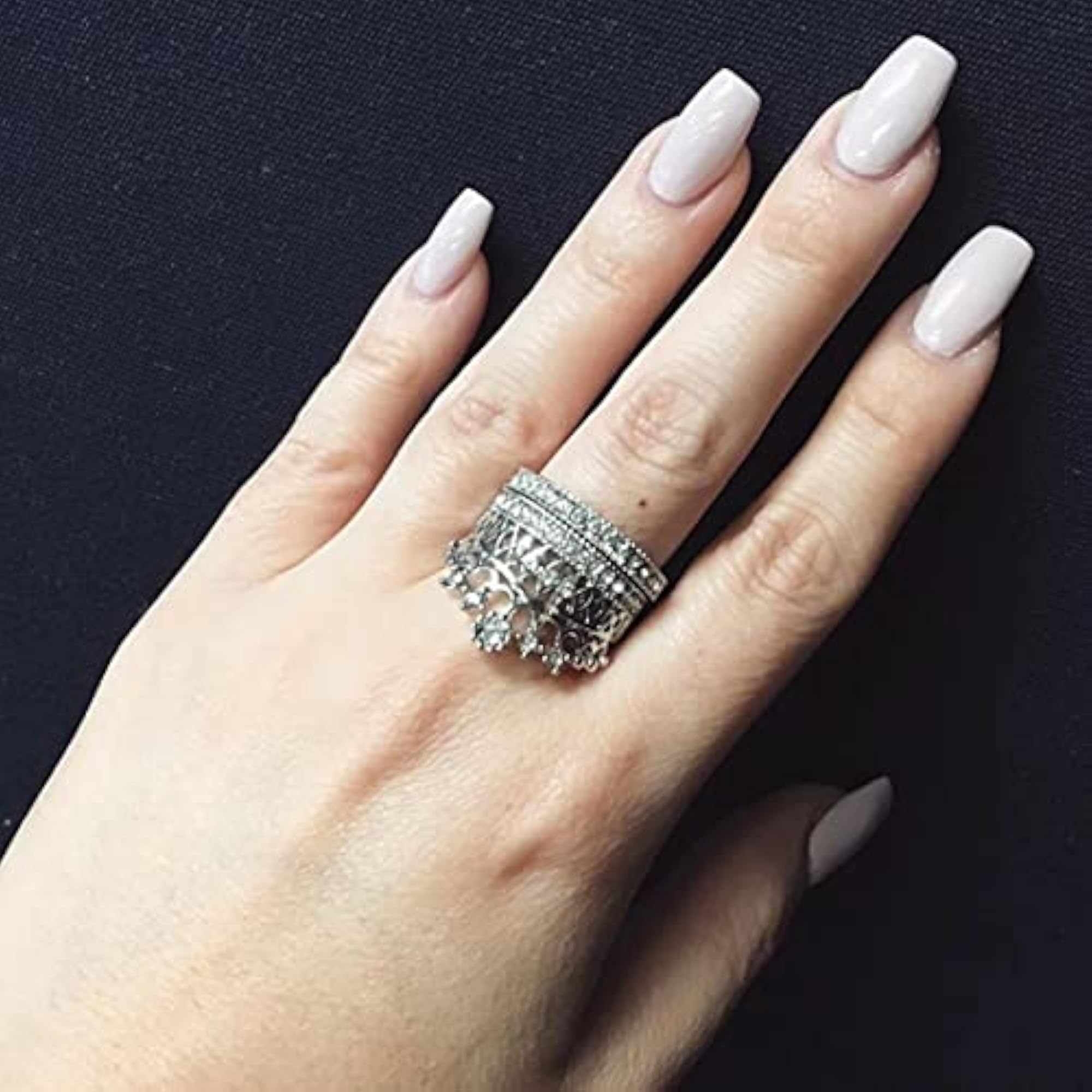 AD Crown Inspired Silver Plated Ring