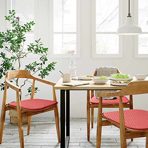 Bsaoutz Kitchen Chair Cushions, 16X16 Red Memory Foam Non Slip Chair Pads For Dining Chair, Office Chair, Locker Room, Rocking Chair #TOP5