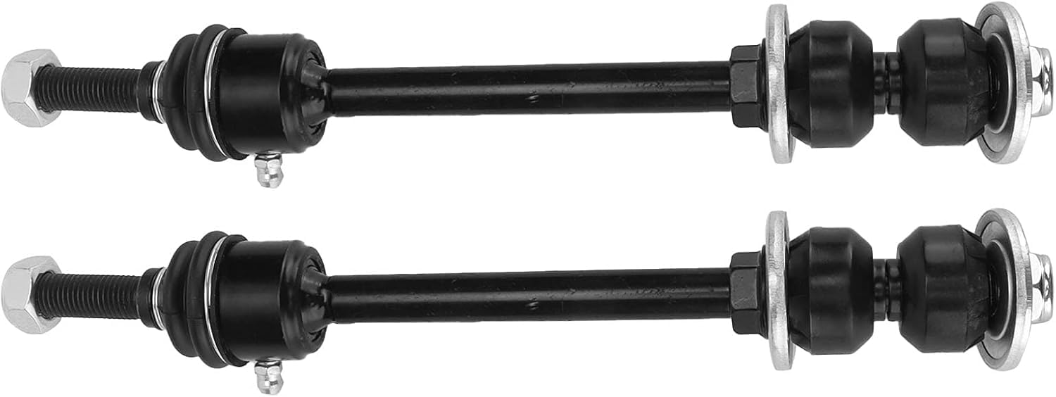 Aramox 2 Pièces Liens D'extrémité de Barre Stabilisatrice Avant, Remplacement de Lien de Barre Stabilisatrice Anti-roulis Noir pour 1500 5LUG 4WD 2006-2017