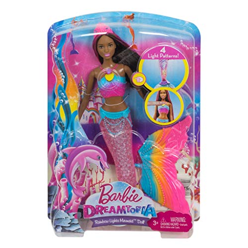 Preisvergleich Produktbild Mattel Barbie FTG79 Dreamtopia Regenbogenlicht-Meerjungfrau Puppe (brünett)