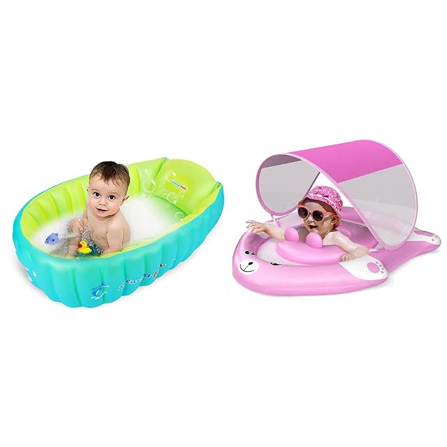 Inflatable Baby Bathtub Baby Swim Float