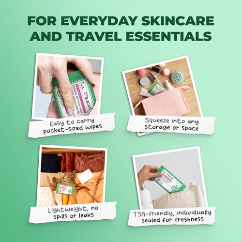 la fresh makeup remover wipes with vitamin e - make up remover wipes for face eyes lips - face wipes travel essentials - case of 50ct makeup wipes