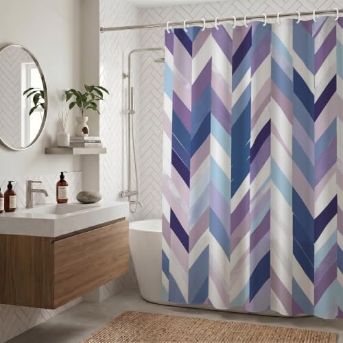Rideau de douche anti-éclaboussures 150x170cm en polyester lavable