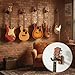 Guitar Wall Mount 4 Pack, Black Walnut Wood Guitar Holder with Rotatable Soft Guitar Hook for All Size Guitars, Hardwood U-Shaped Guitar Wall Hanger Mount for Acoustic Electric Guitar Bass Banjo