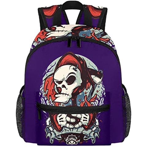 Toddler Backpack,Kids Backpack for Girls Boys,School Backpack,skeleton skull,Lightweight Small Backpack Cover