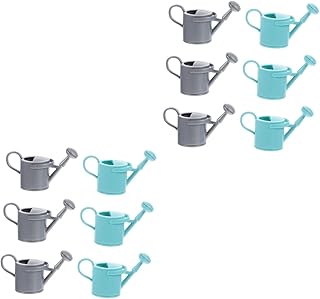 TEHAUX 12 Peças Jardim De Miniaturas Banho Regador Mini Regador Chaleira Regador De Jardim De Fadas Regador De Ferro Ferramentas Para Crianças Regador Criança Abs Plástico Interior